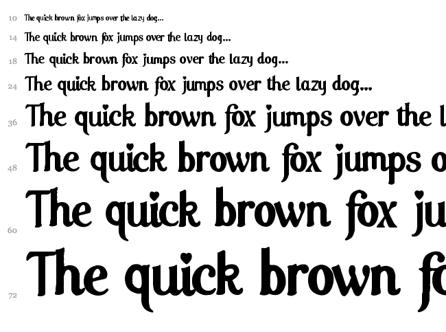 Care Bear Family font waterfall